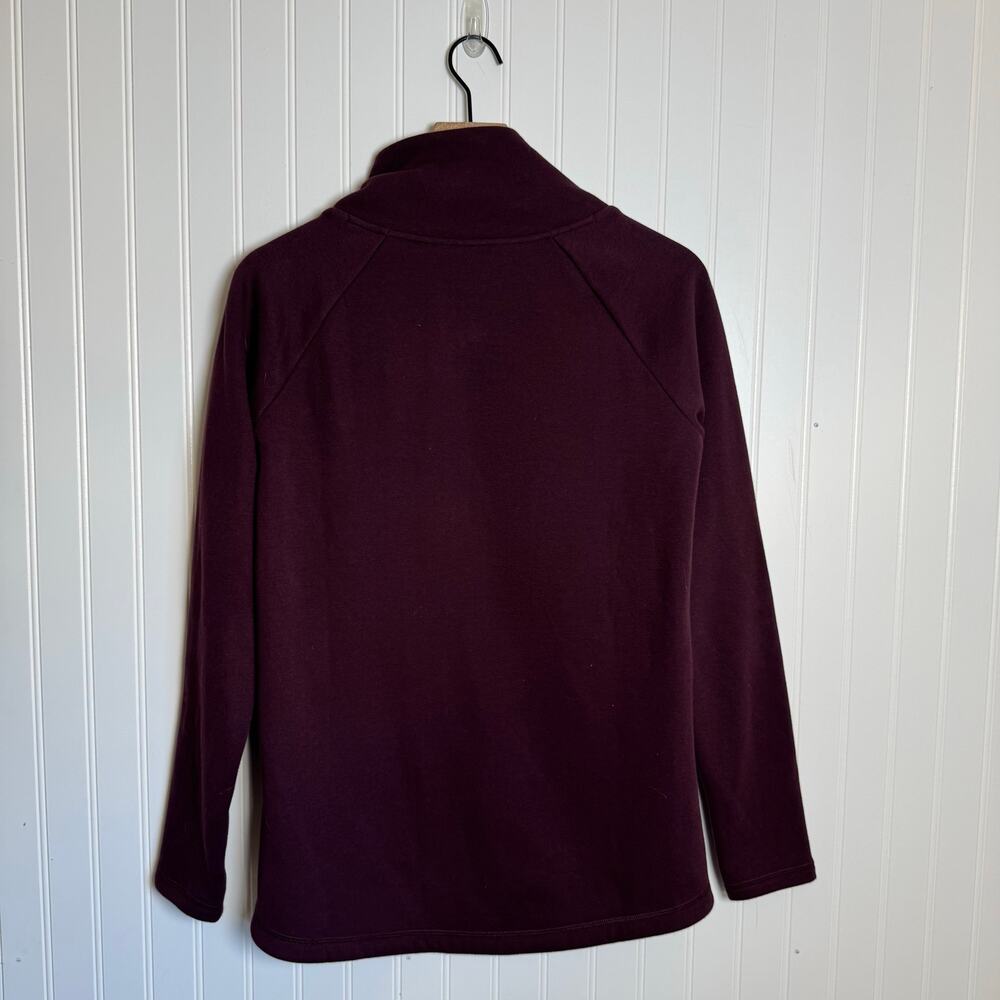 Athleta Cozy Karma Asym Pullover Deep Crocus Violet Sweater Women’s Size XS - Picture 3 of 11